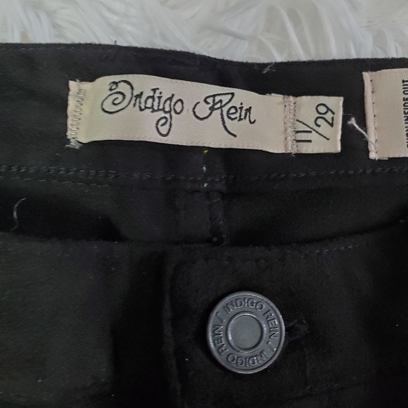 NWT!! INDIGO REIN BLACK VELVET SMOOTH MEDIUM RISE FUT & FLARE BELL BOTTOMS! - Picture 14 of 16